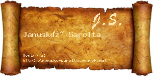 Januskó Sarolta névjegykártya