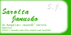 sarolta janusko business card